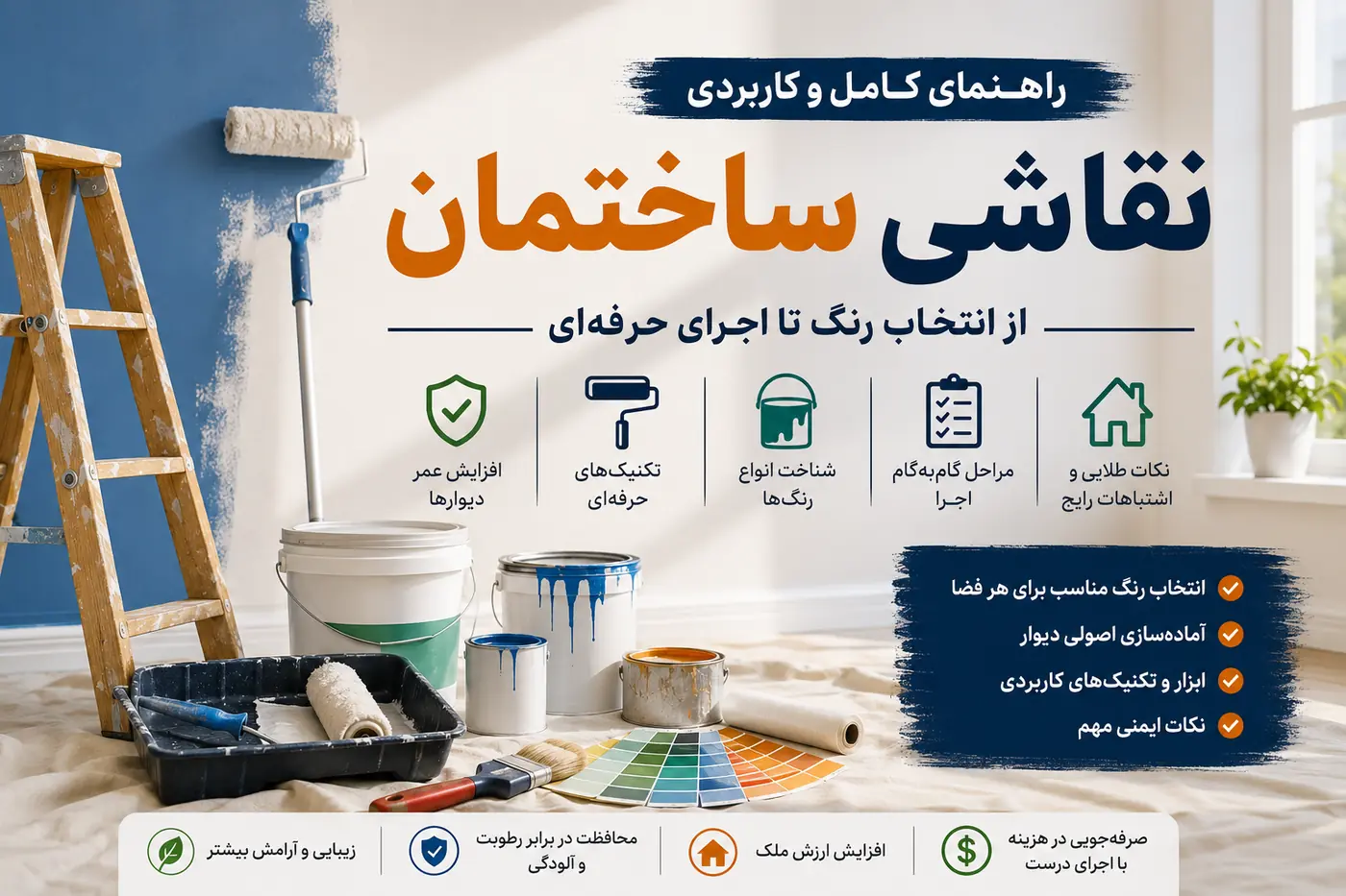 نقاشی ساختمان بدون دردسر: راز کار حرفه‌ای