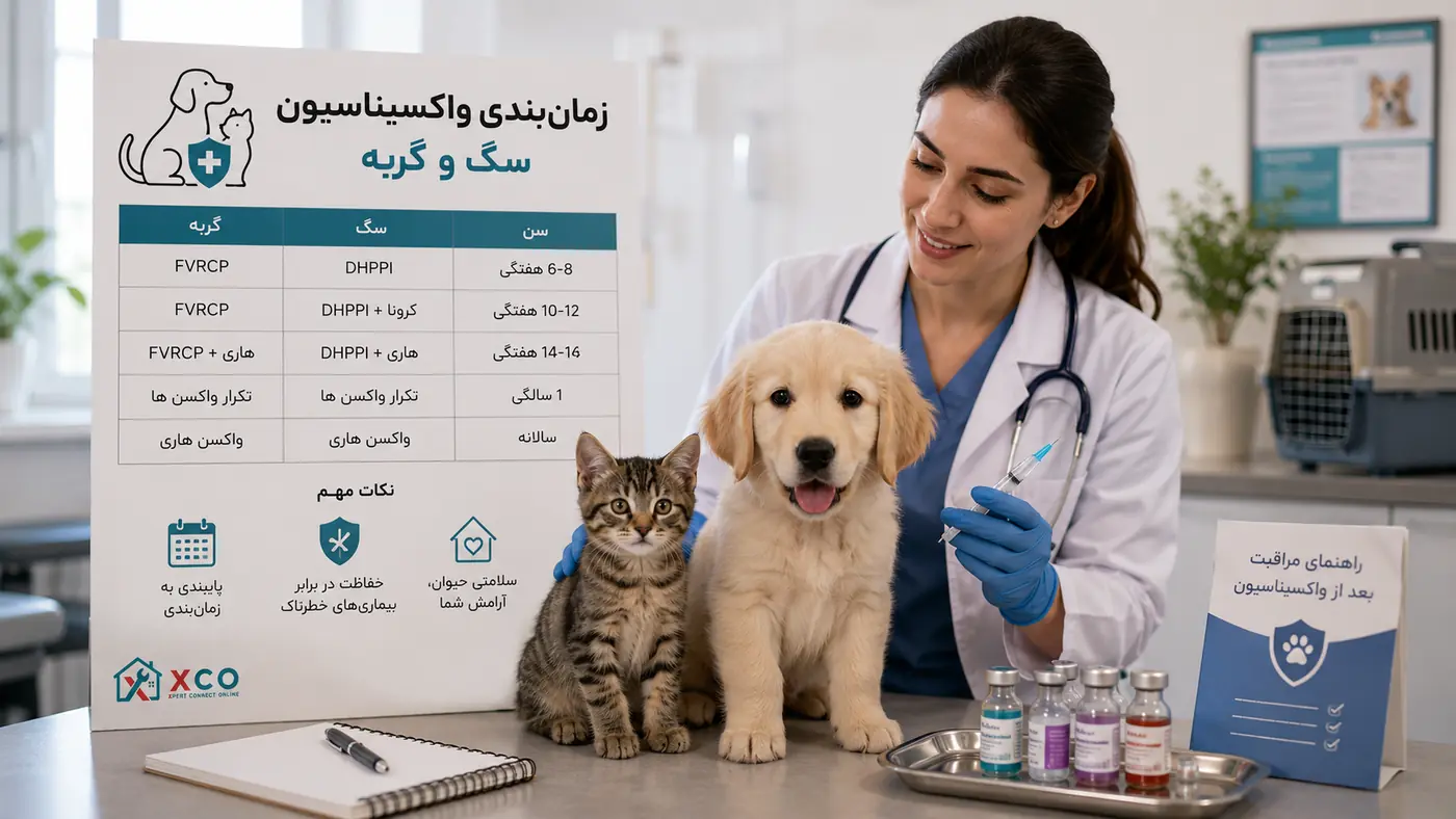 زمان‌بندی واکسیناسیون حیوانات خانگی: راهنمای کامل بر اساس سن